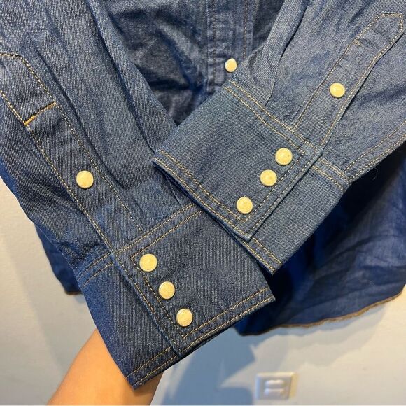 NWT STAUD X WRANGLER Oversized Wester Shirtdress | ๐XS(Runs BIG)| Retails $195 - Picture 8 of 11